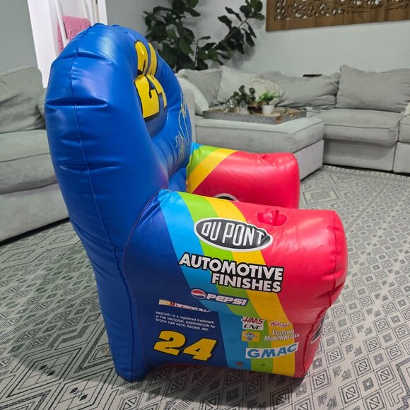 Jeff Gordon Inflatable Race Car Chair For Kids With DuPont Pepsi & GMAC Logos - - Picture 5 of 10